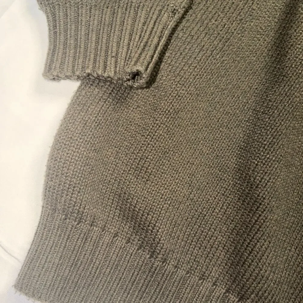 VTG Polo Ralph Lauren Knit Ribbed Pullover Sweater Mens XXL Cotton Olive Green